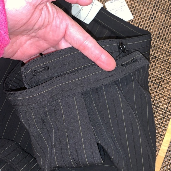 NWT Focus 2000 Wide Leg Slacks.  Size 16.  Classic Pin Stripe.  Black/White - Picture 6 of 7
